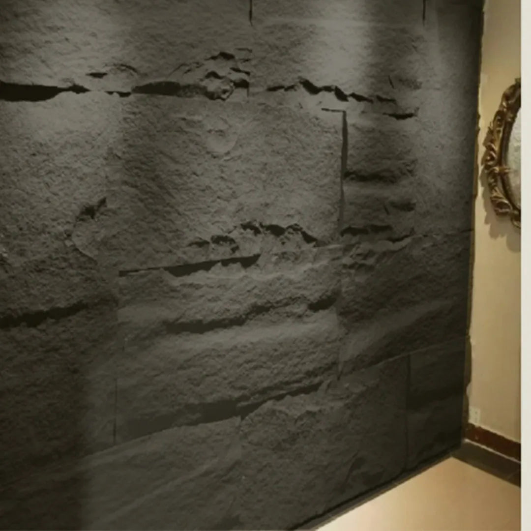 Revestimiento interior Panel PU Imitación de Piedra Caliza grey
