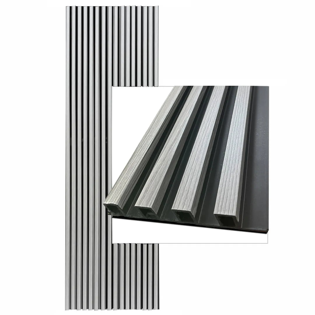 PVC Wood Panel Ceniza/Negro