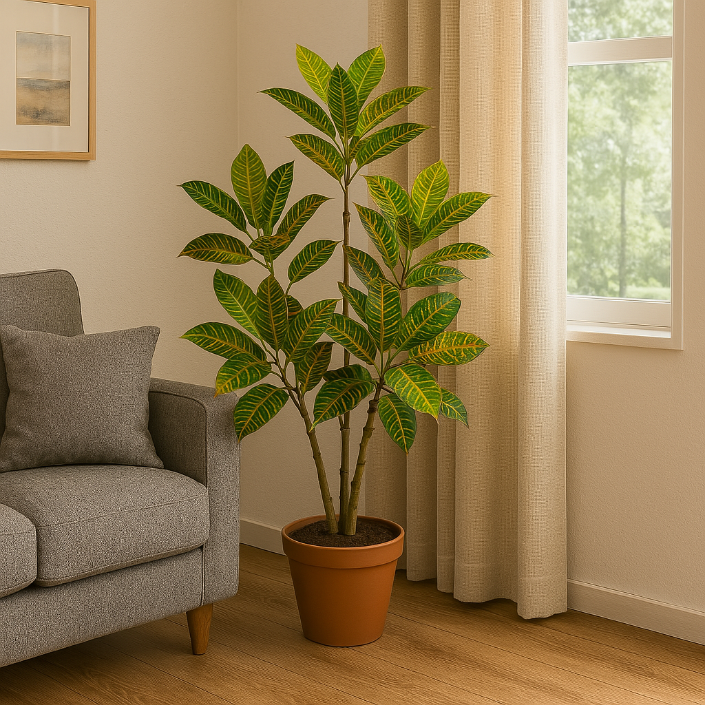 Planta Decorativa Artificial Croton 1.6mt