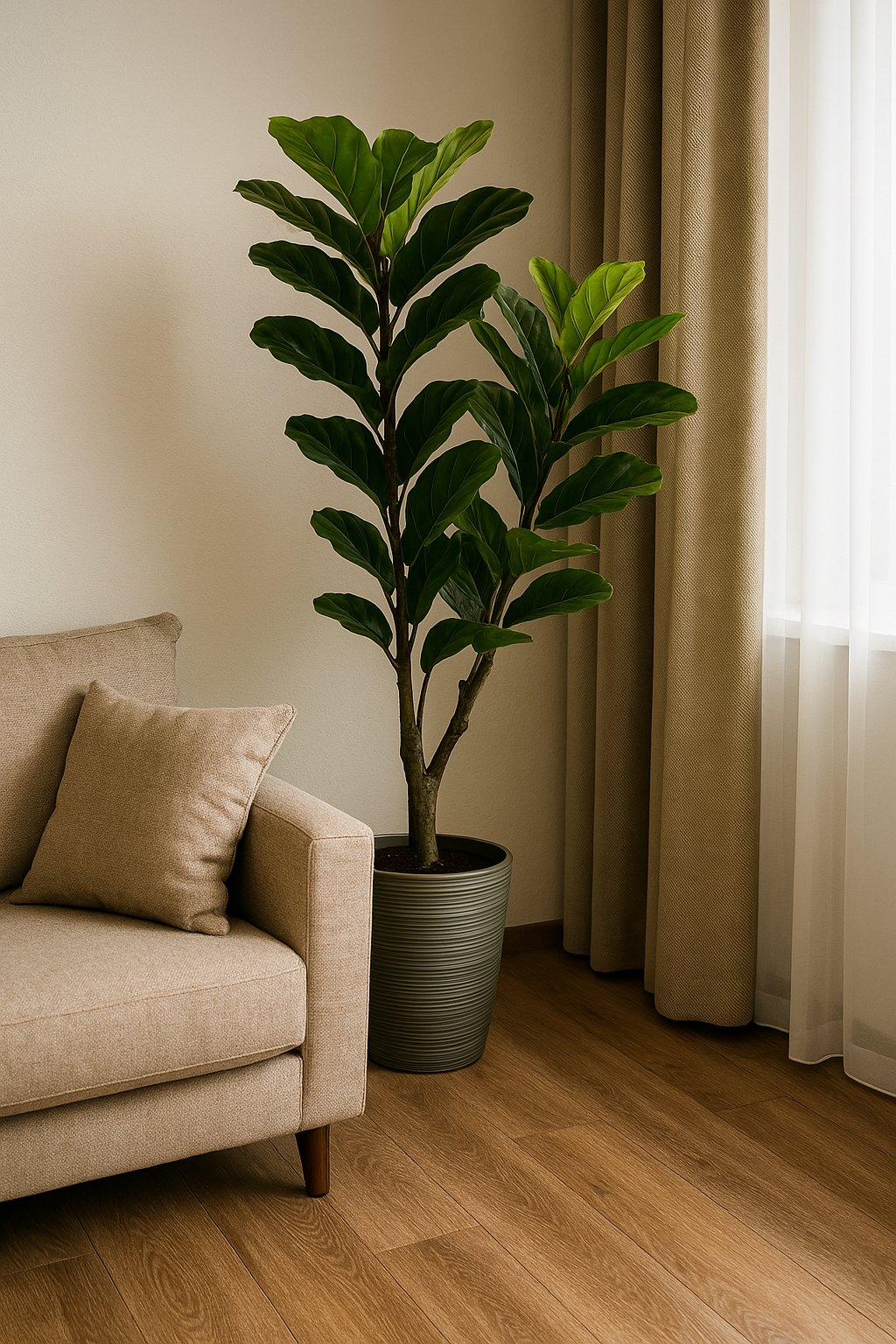 Planta Decorativa Artificial Ficus Lyrata 150cm
