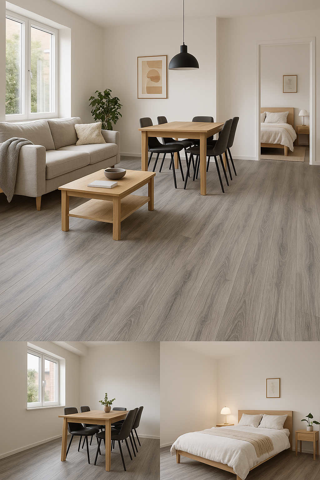 Piso Flotante Gris Oak Glossy – Modelo 89025