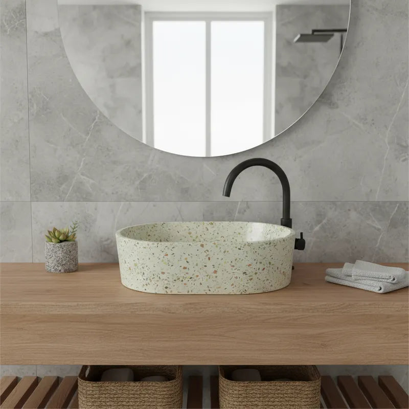 Lavamanos Terrazo White