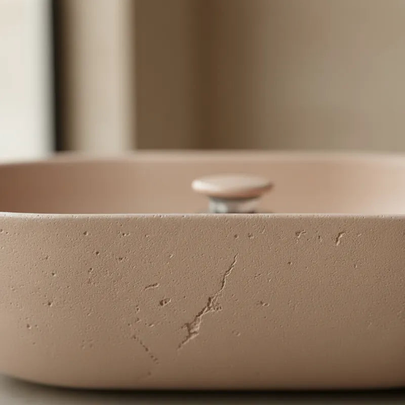 Lavamanos Minimal Pink – Cemento Arena 530 x 350 x 130 mm