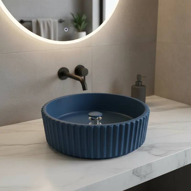 Lavamanos elegante Blue Cemento Azul