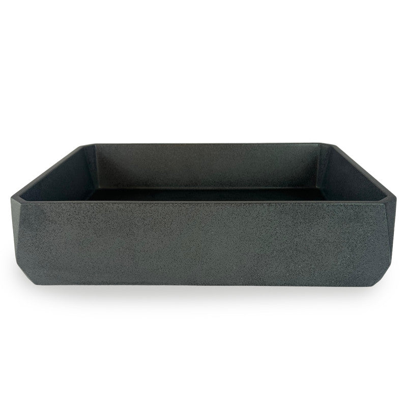 Lavamanos Bezel de Cemento Negro – 500 x 350 x 120 mm