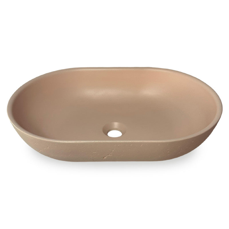 Lavamanos Minimal Pink – Cemento Arena 530 x 350 x 130 mm