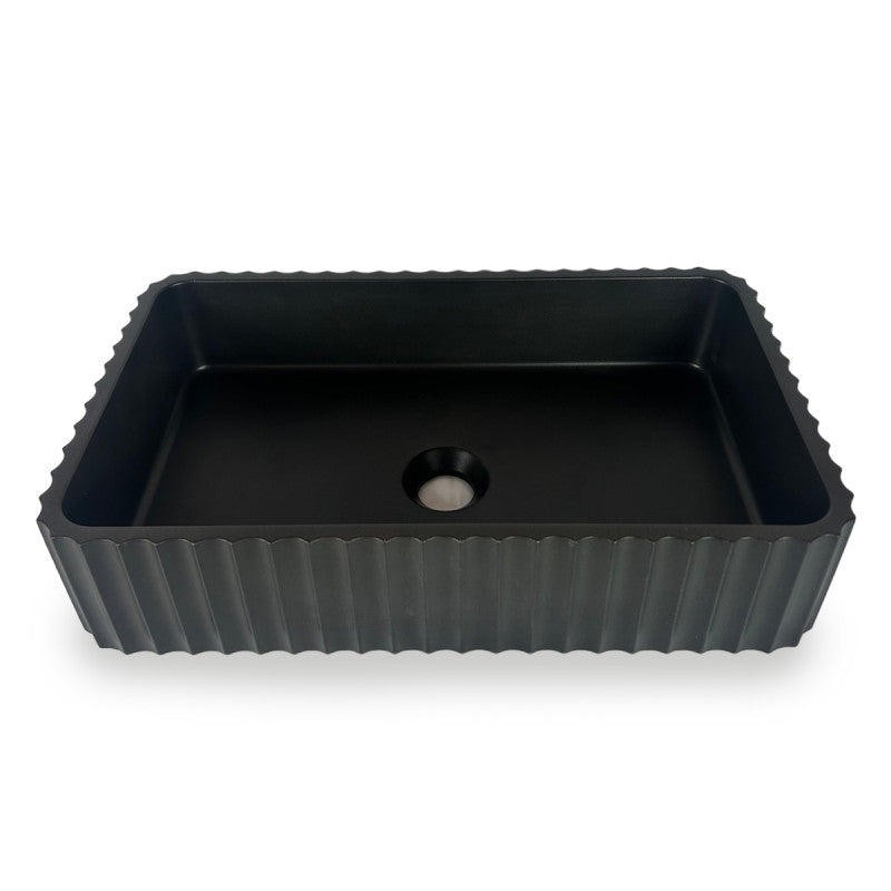 Lavamanos Slated – Cemento Negro 500 x 300 x 120 mm