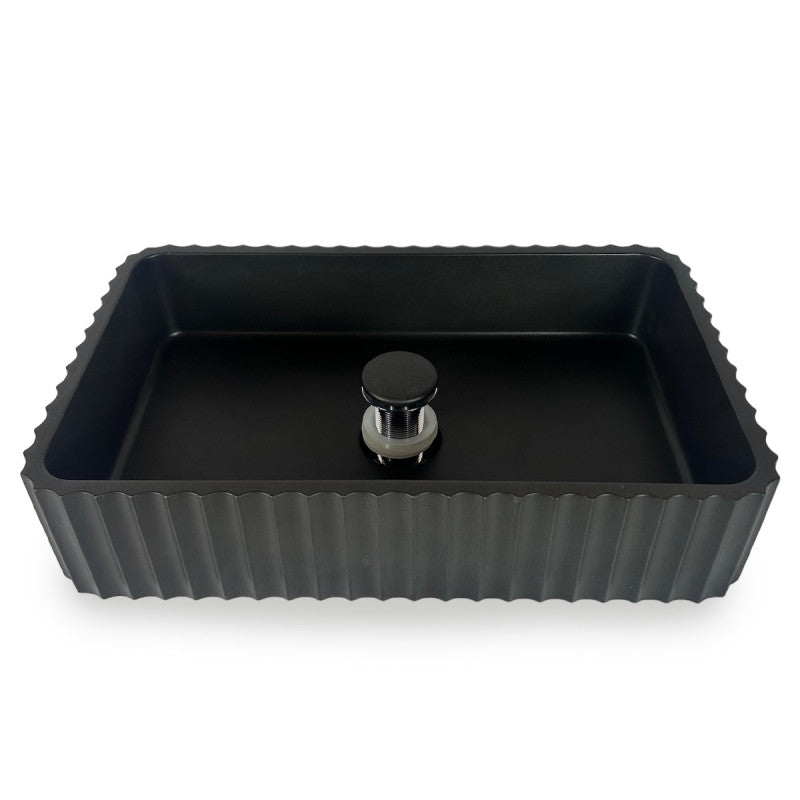 Lavamanos Slated – Cemento Negro 500 x 300 x 120 mm