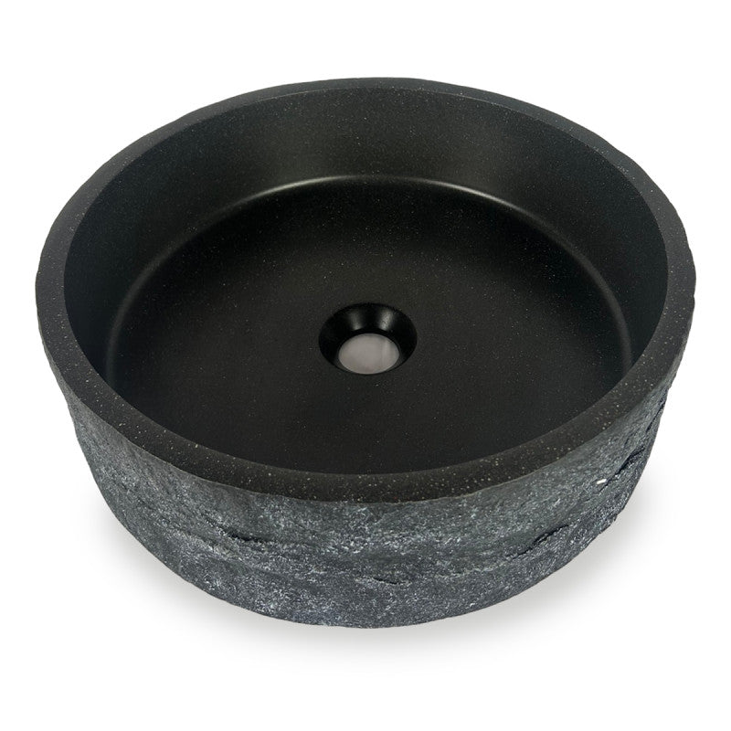 Lavamanos Stone – Cemento Negro 400 x 120 mm