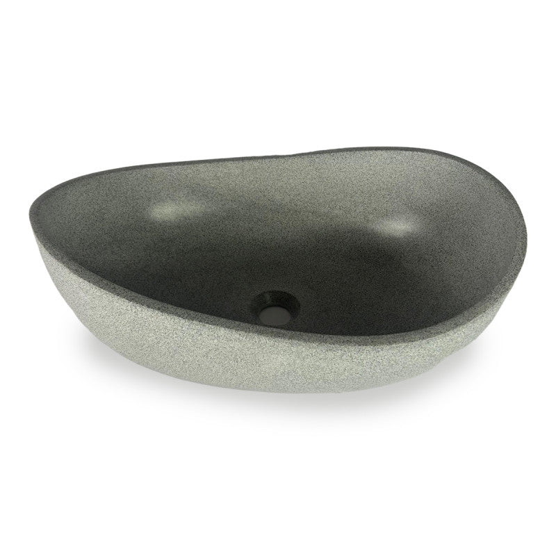 Lavamanos Light Infinity de Cemento Negro – 570 x 370 x 200 mm