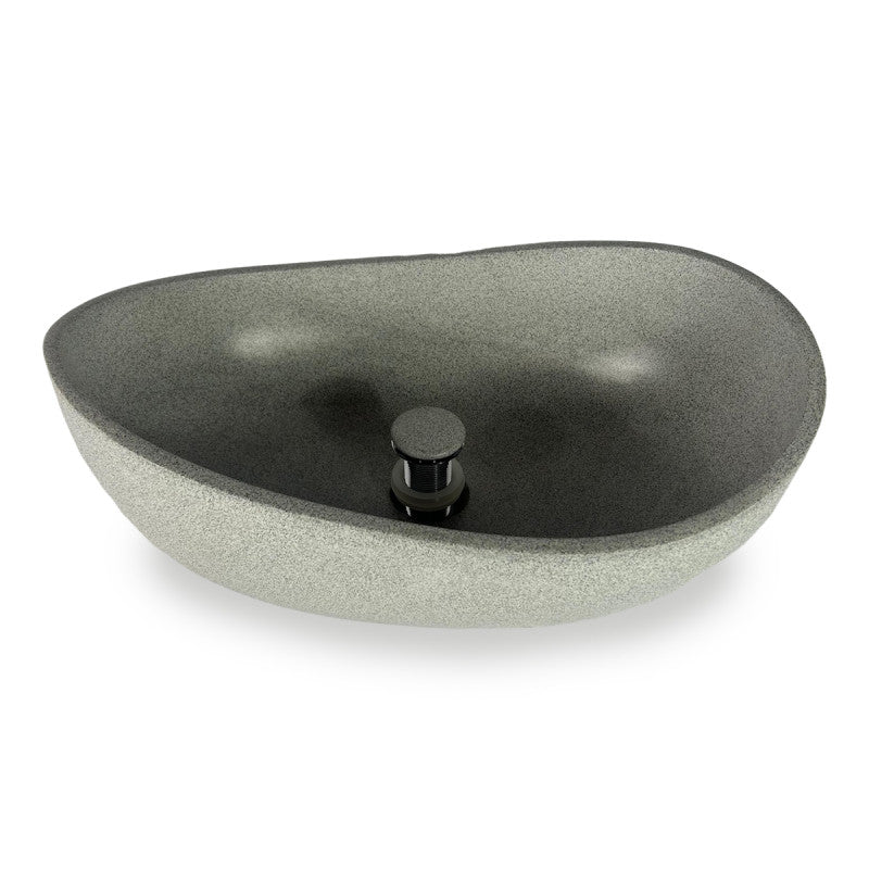 Lavamanos Light Infinity de Cemento Negro – 570 x 370 x 200 mm
