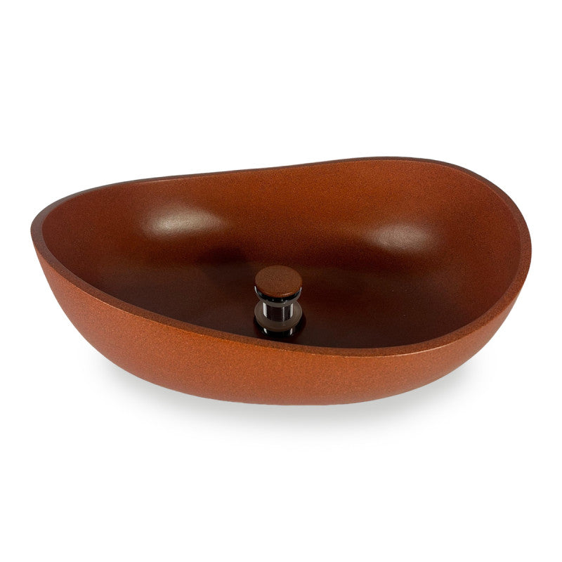 Lavamanos Ocaso Infinity – Cemento Marrón 570 x 370 x 200 mm