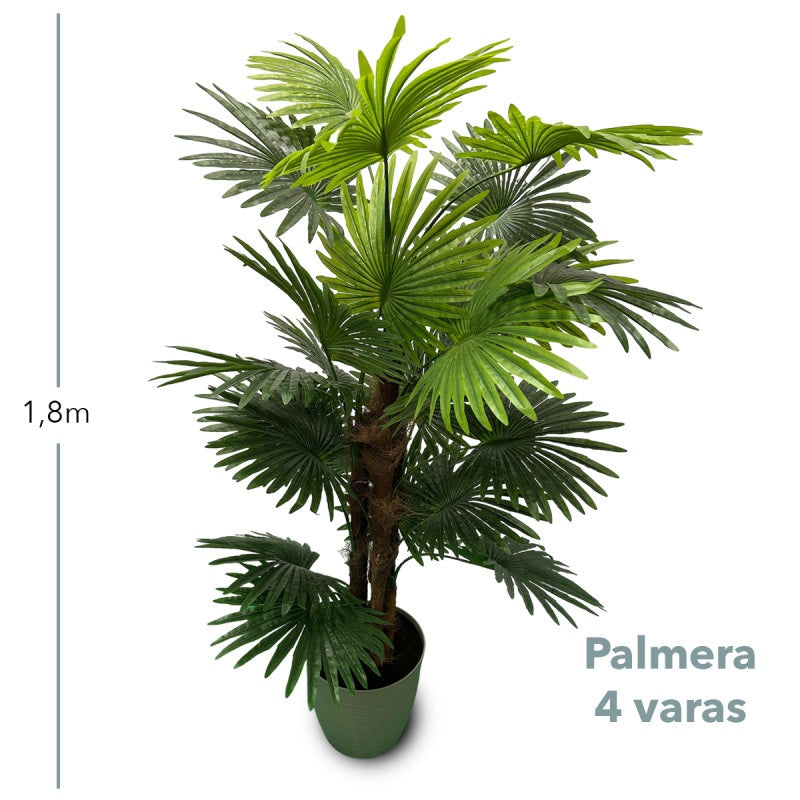 Planta Decorativa Artificial Palmera 4 varas 1.8mt