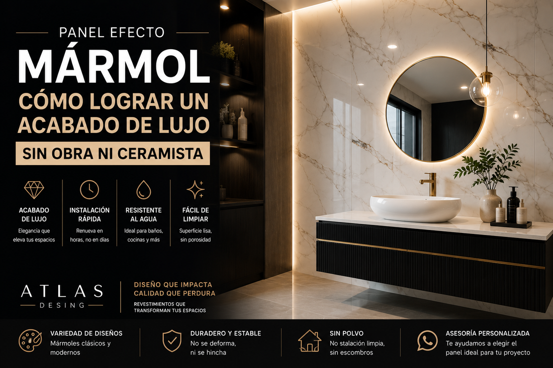 Panel efecto mármol: cómo lograr un acabado de lujo sin obra ni ceramista