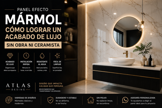 Panel efecto mármol: cómo lograr un acabado de lujo sin obra ni ceramista