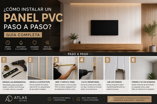 ¿Cómo instalar un panel PVC paso a paso? Guía completa