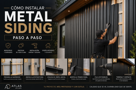 Instalación de Metal Siding en fachada