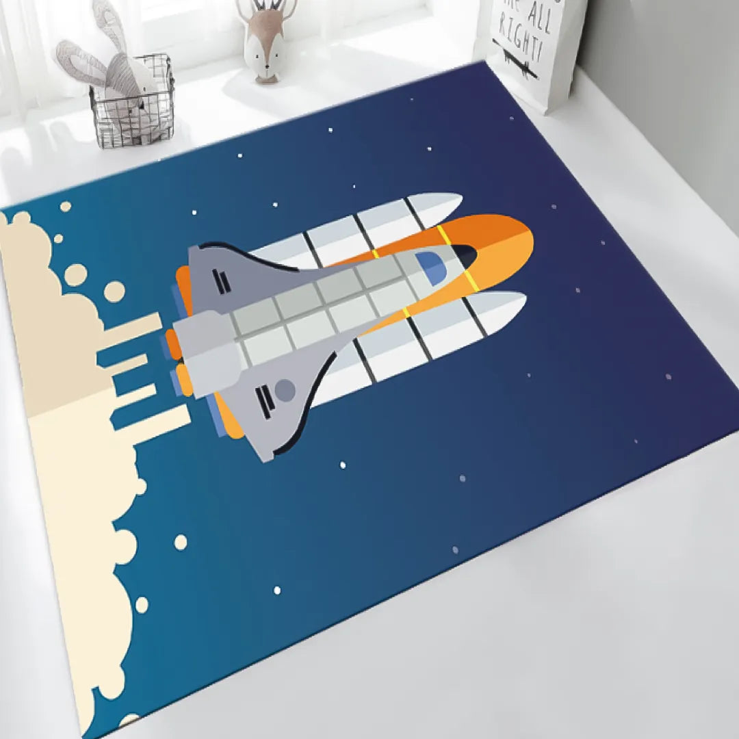 Alfombra Infantil diseño Nave Espacial 160x230CM