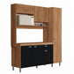 MUEBLE COCINA 8 PUERTAS 1 CAJÓN ANGEL AMENDOA/PRETO