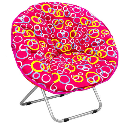 SILLA REDONDA PLEGABLE POLIÉSTER ROSA DISEÑOS