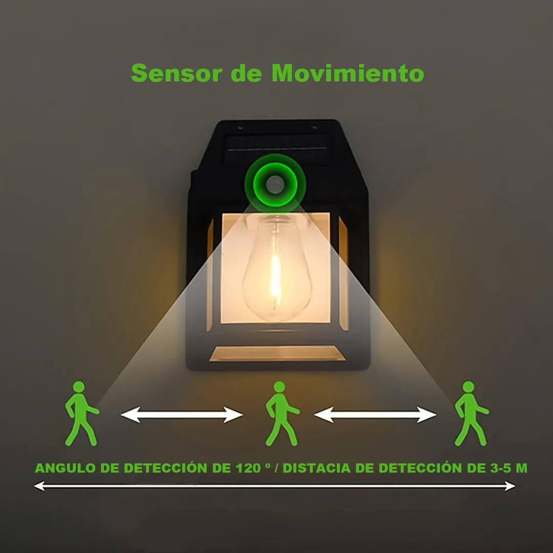 Foco de Luz Calida 1 Ampolleta Sensor De Movimiento 1W