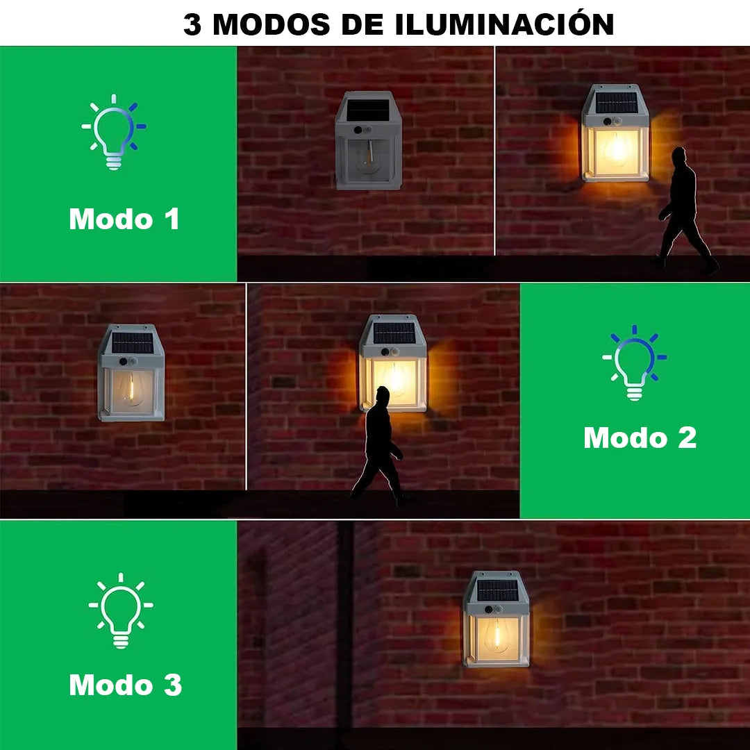 Foco de Luz Calida 1 Ampolleta Sensor De Movimiento 1W