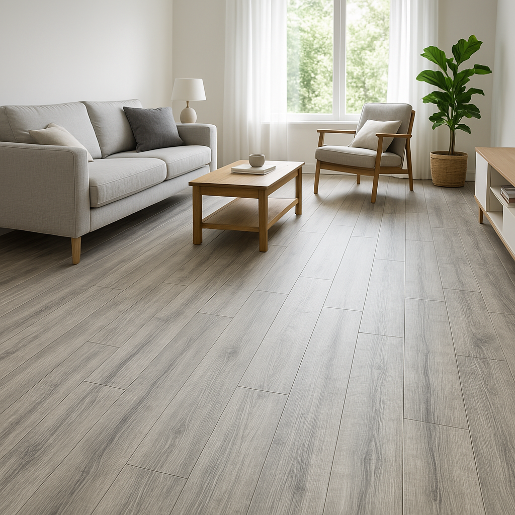 Piso Flotante White Grey Glossy – Modelo 9106