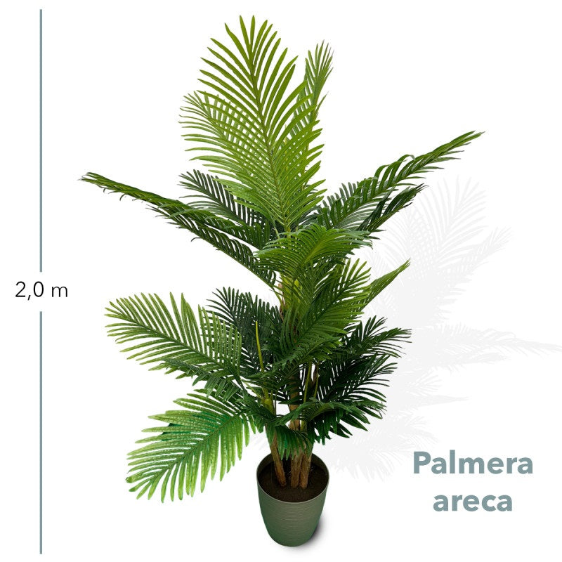 Planta Decorativa Artificial Palmera Areca 2.0mt (38 hojas)