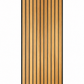 Wood Panel PVC Ranurado Alerce sobre fondo blanco